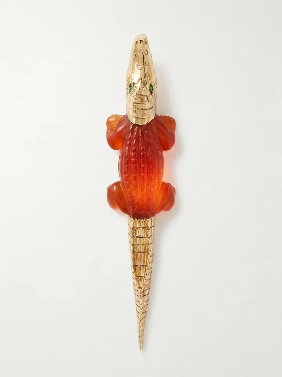 Alligator centre stone — Carnelian