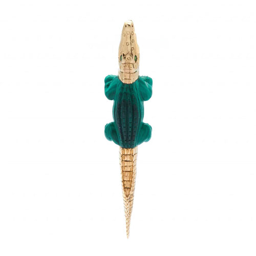 Alligator centre stone — Malachite