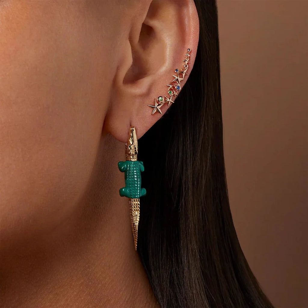The Alligator earrings worn