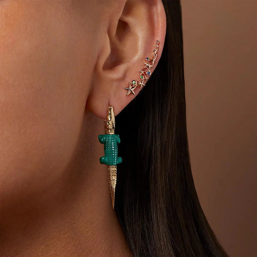 The Alligator earrings worn